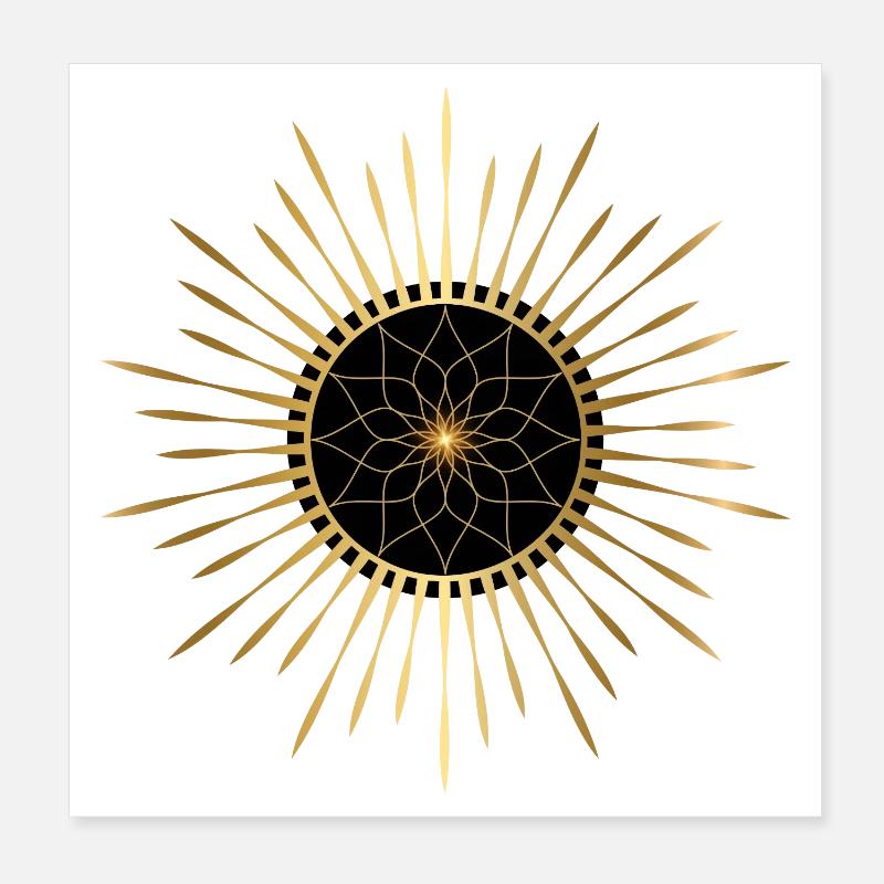 Mandala rayonnant  Poster 20 x 20 cm