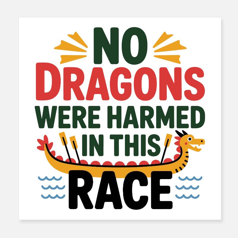 Festival des bateaux-dragons Poster 20 x 20 cm