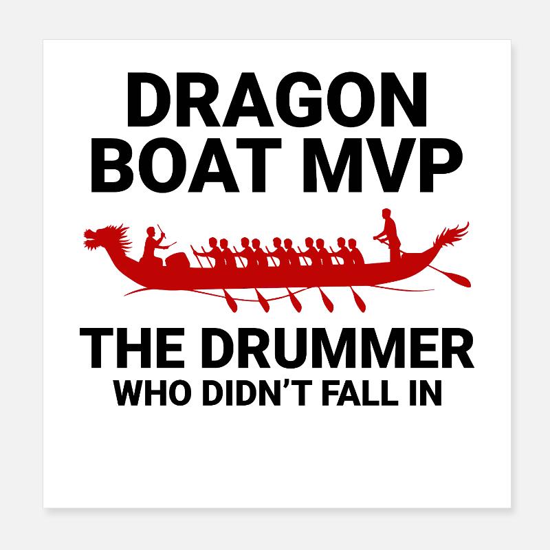 Dragon Boat Drummer  Poster 8" x 8" (20x20 cm)