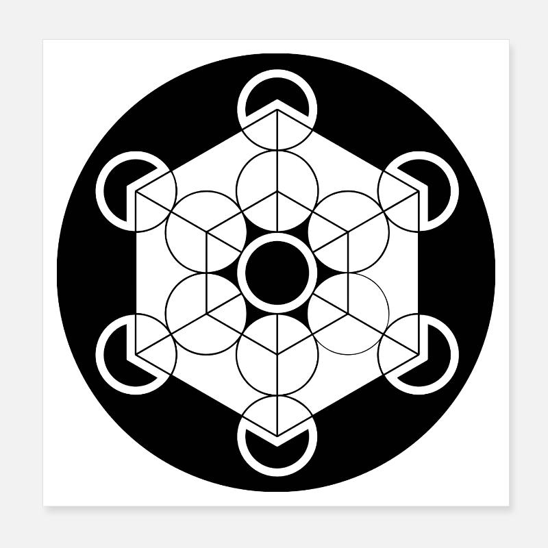 Crop circle cube de Metatron Poster 20 x 20 cm