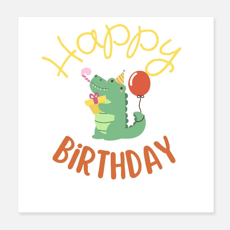 Joyeux anniversaire  Poster 20 x 20 cm