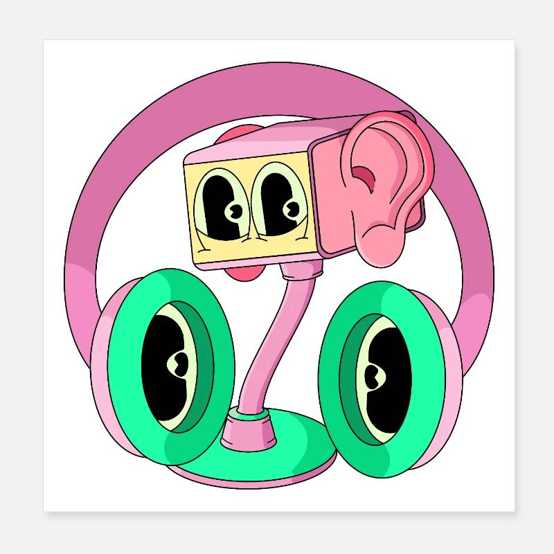 FRÉQUENCE Poster 20 x 20 cm