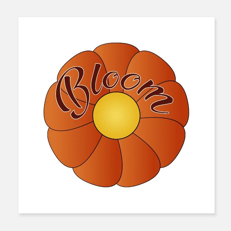 Bloom - conception de fleur simple Poster 20 x 20 cm