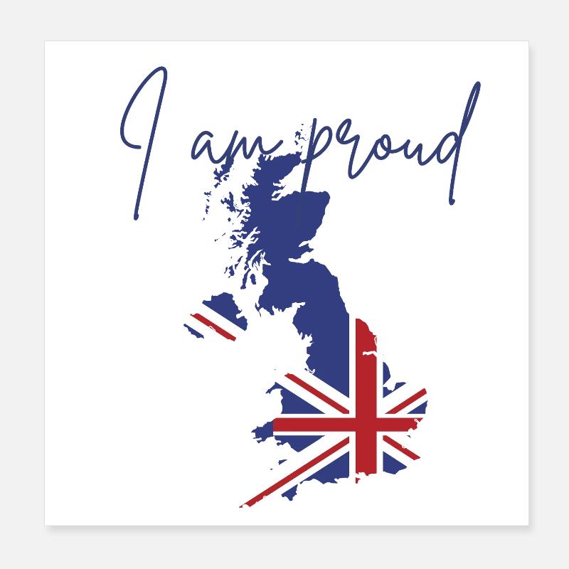 Ich bin Engländer, ich bin stolz Poster 20x20 cm