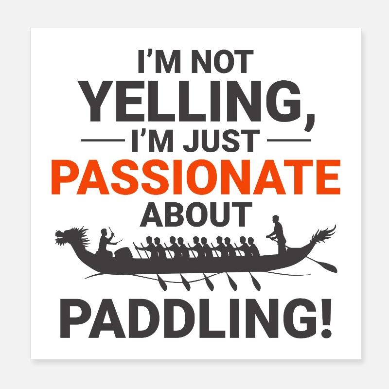 Équipe de pagayage synchronisée Poster 20 x 20 cm