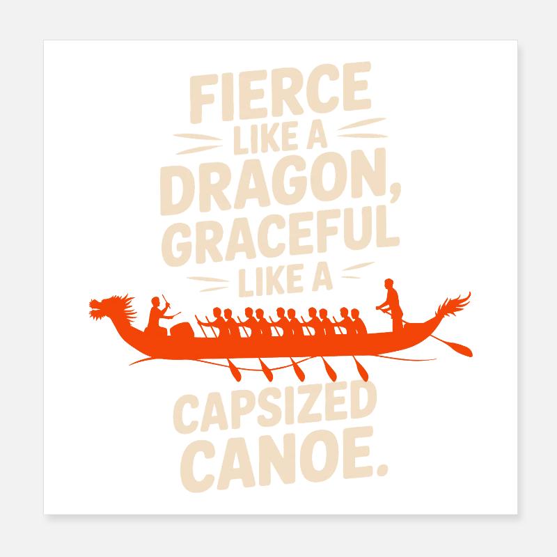 Synchronized Paddling Crew  Poster 8" x 8" (20x20 cm)
