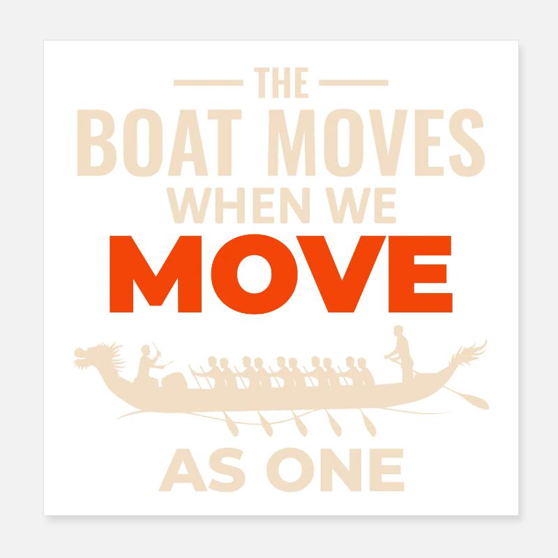 Drachenboot Unity Design Poster 20x20 cm