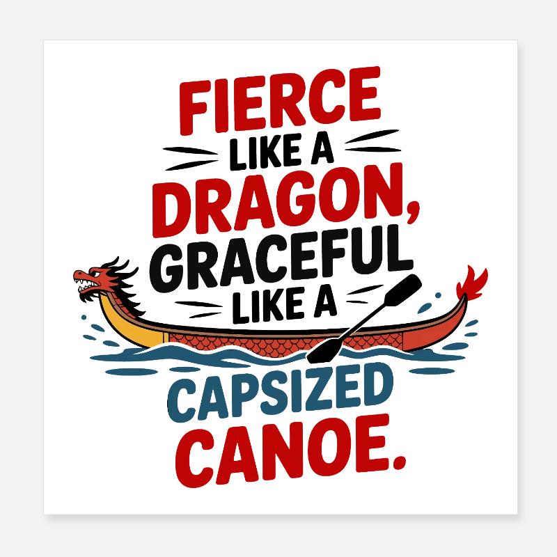 Das Team des Drachenbootfestivals Poster 20x20 cm