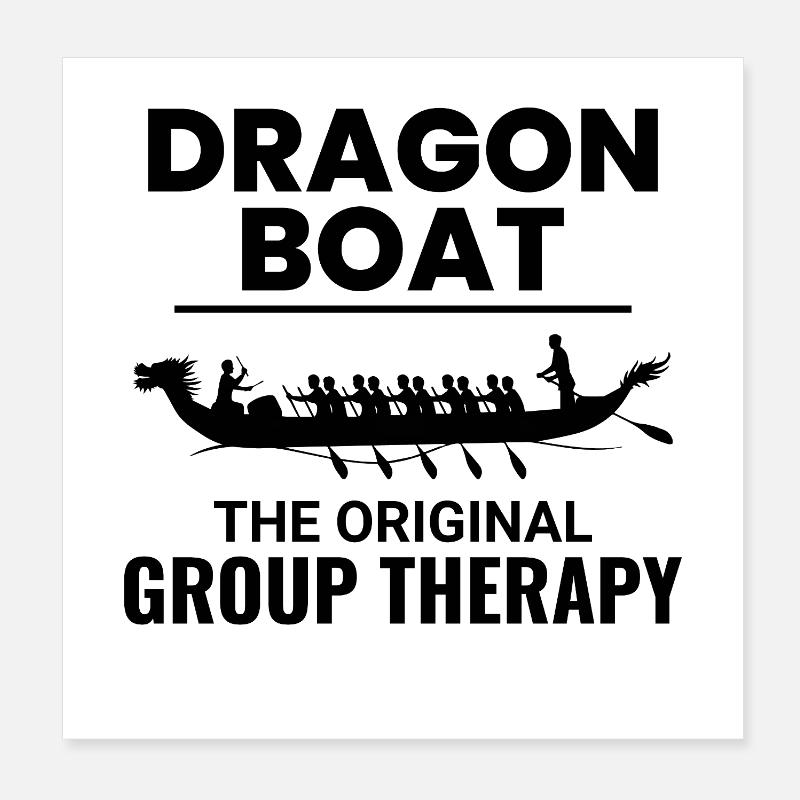 Équipage de course de bateaux-dragons Poster 20 x 20 cm