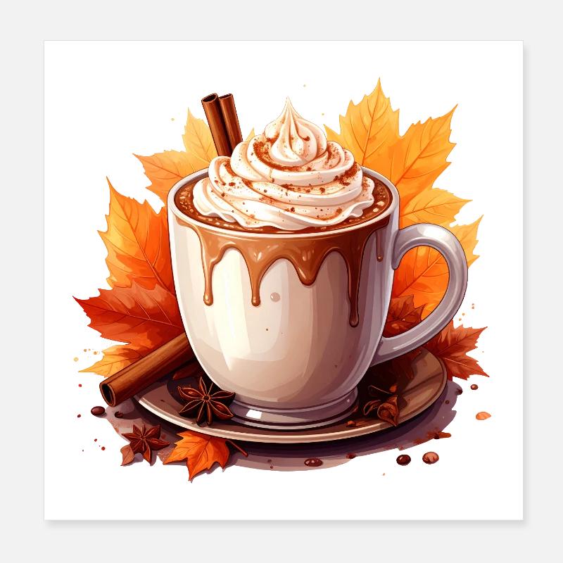 Cacao d'automne Poster 20 x 20 cm