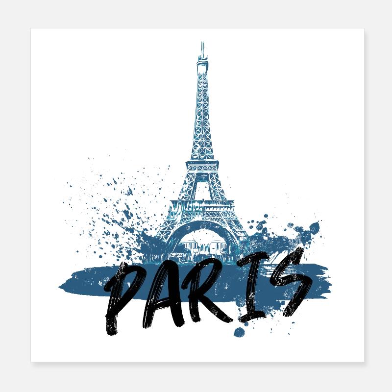 Design de la Tour Eiffel de Paris Poster 20 x 20 cm