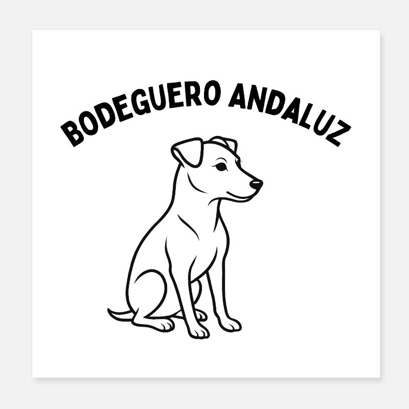Bodeguero Andaluz im edlen Stil - Poster 20x20 cm - Weiß