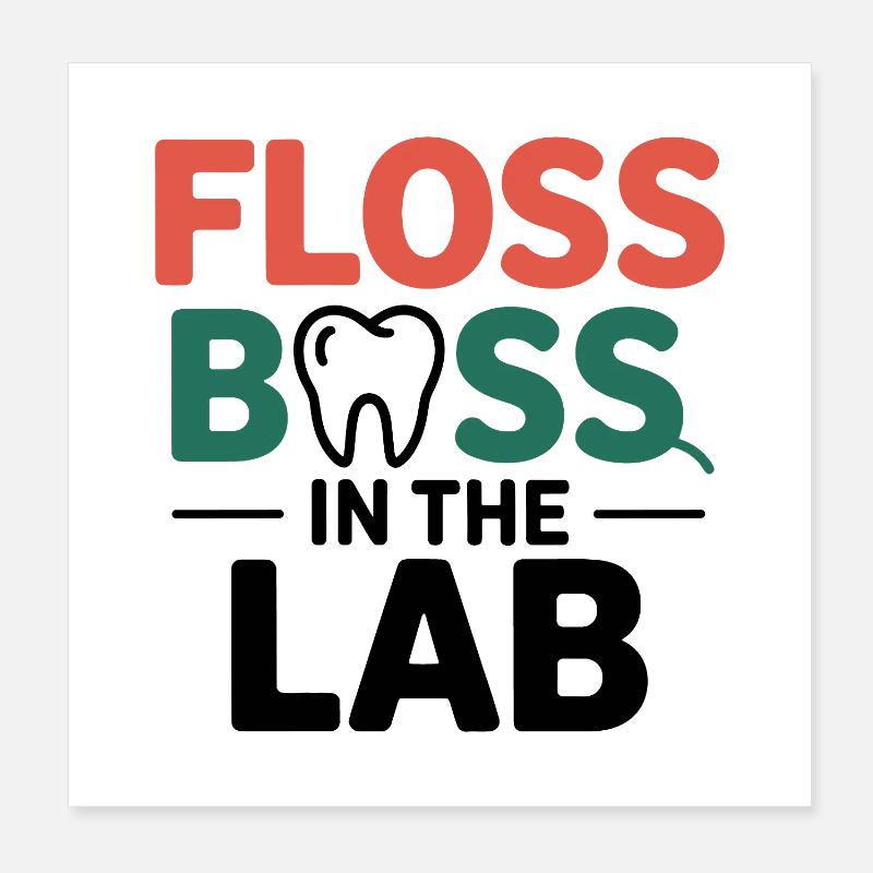 Dental Lab Technician Art  Poster 8" x 8" (20x20 cm)