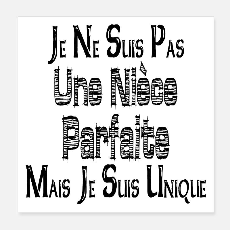 Keine perfekte Nichte, aber ich bin einzigartig Poster 20x20 cm