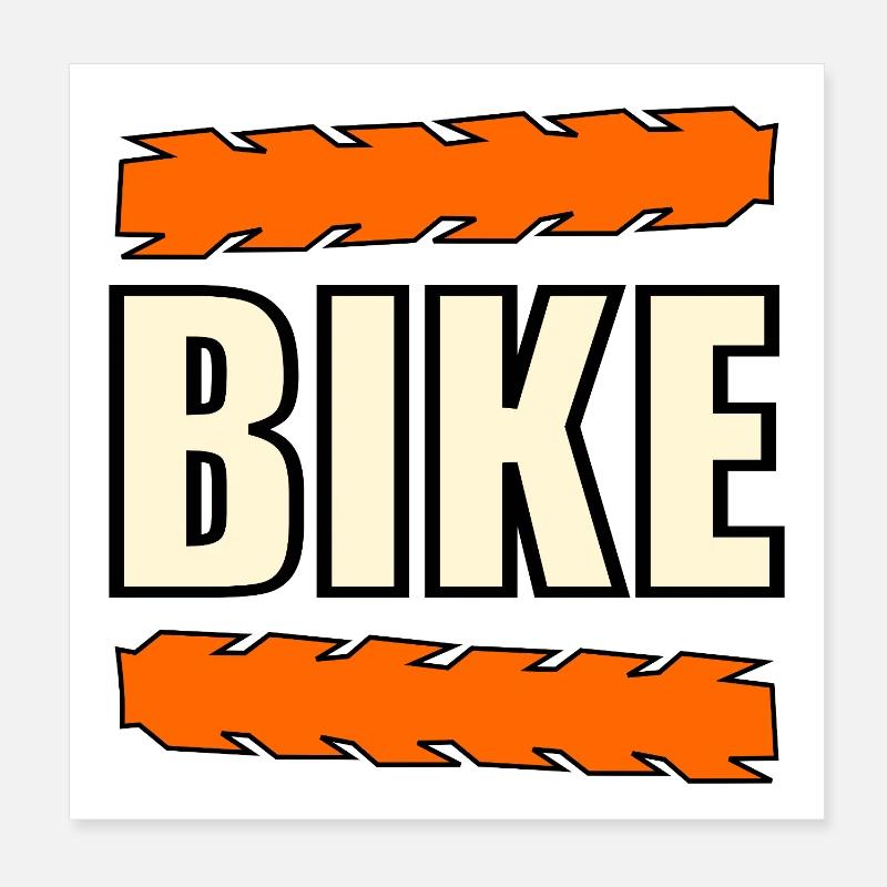 VÉLO CYCLISME PISTES CYCLABLES PNEU Poster 20 x 20 cm