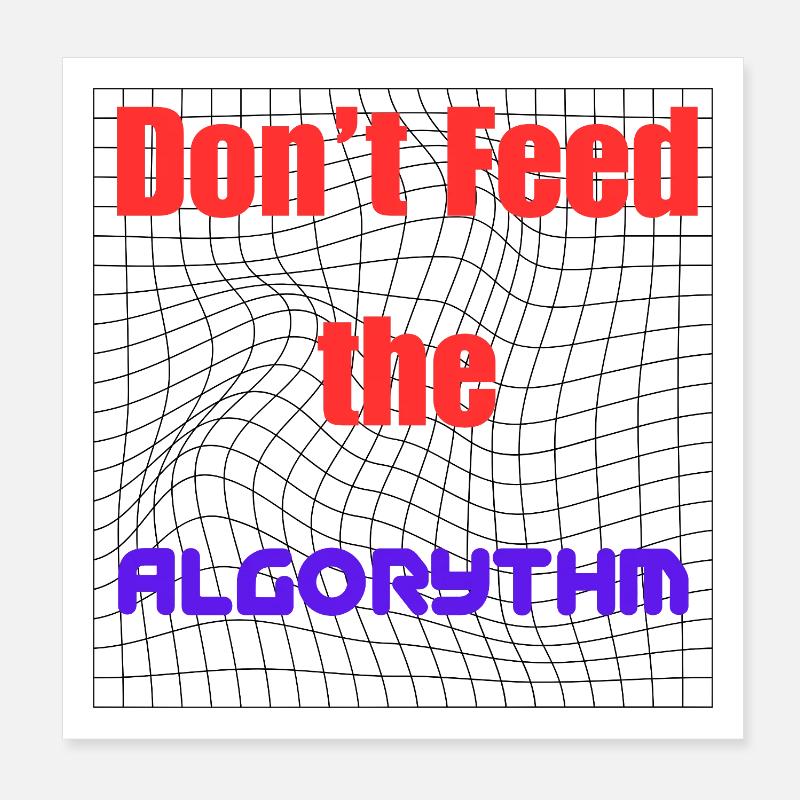 Motivation, Algorithmen zu schlagen - Poster 20x20 cm - Weiß