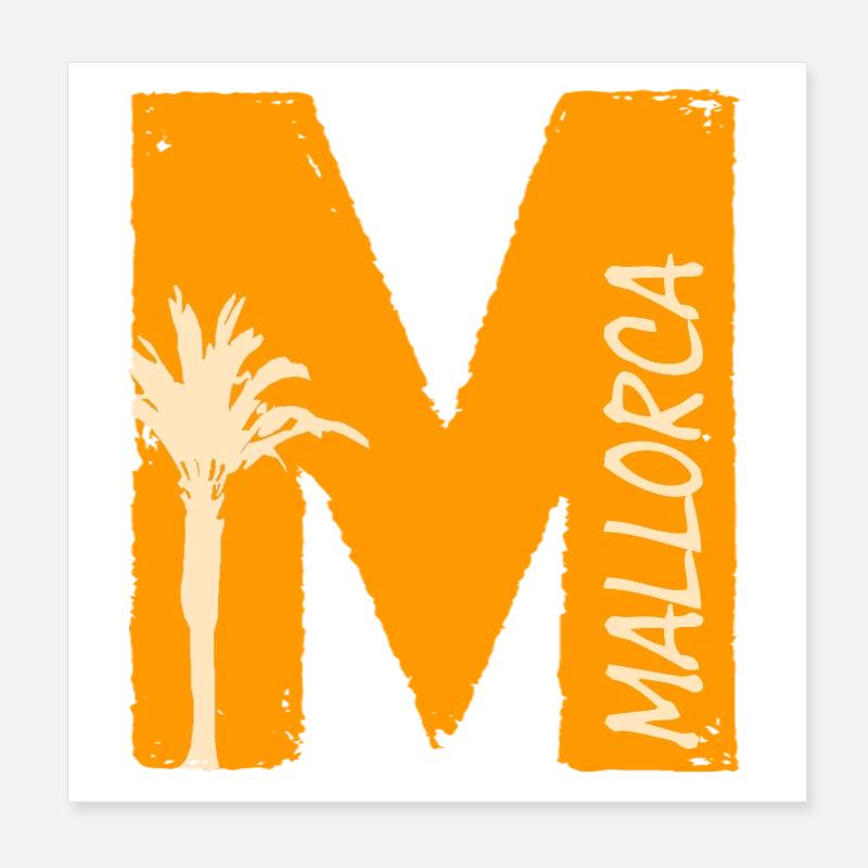Mallorca Love Poster 8" x 8" (20x20 cm)