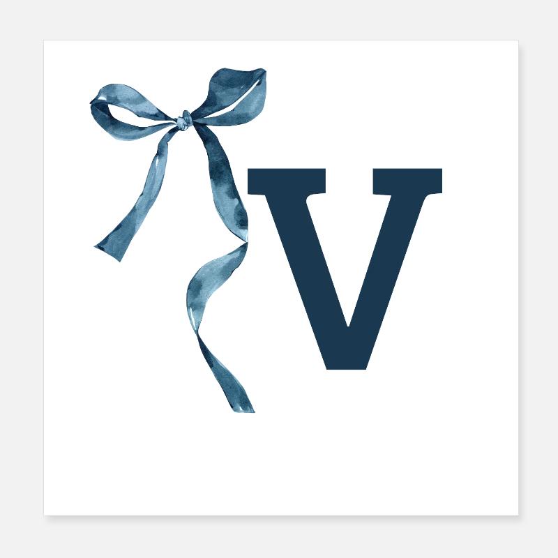 Monogram v gift idea Poster 8" x 8" (20x20 cm)