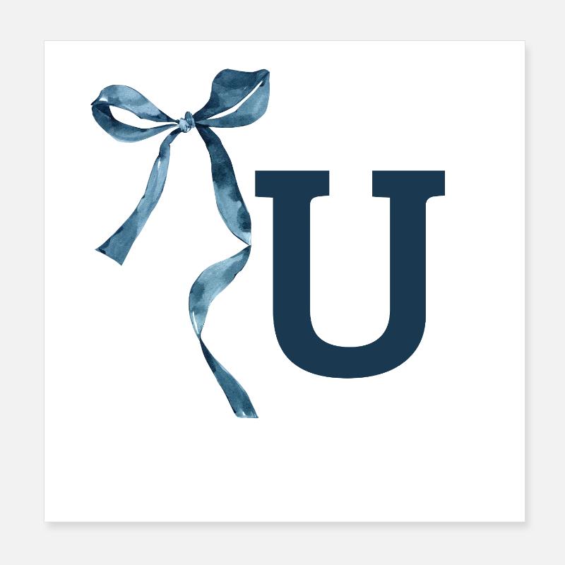 Monogram U Gift Idea Poster 8" x 8" (20x20 cm)