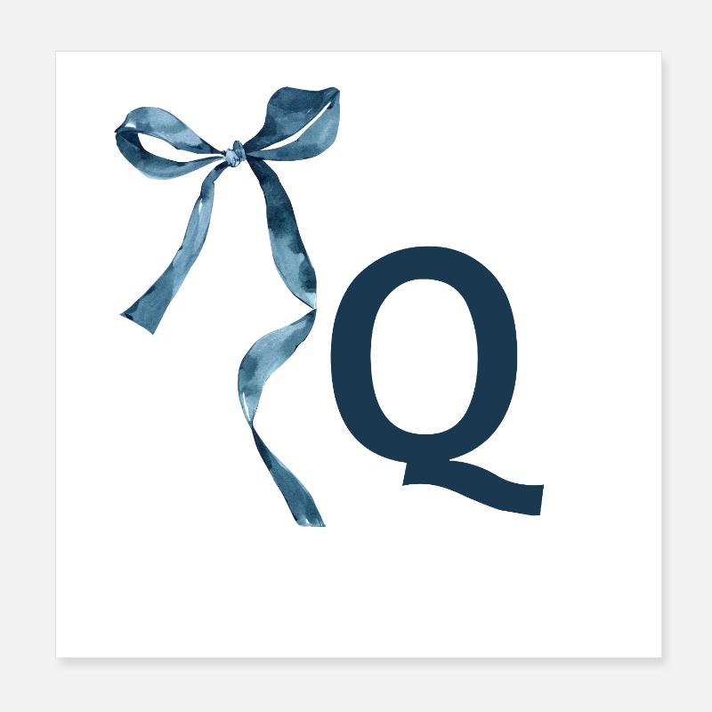 Monogram q gift idea Poster 8" x 8" (20x20 cm)