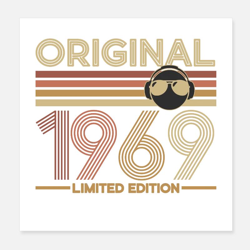 Original 1969 Édition Limitée Poster 20 x 20 cm
