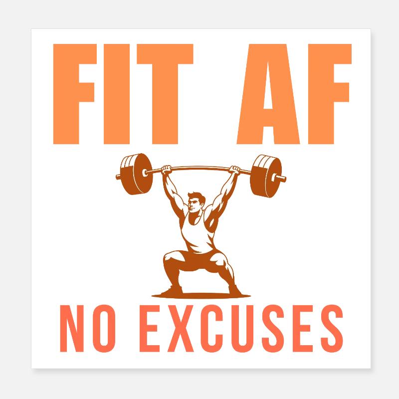 Motivation for Strength Training Poster 8" x 8" (20x20 cm)