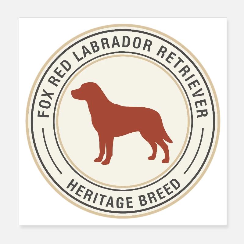 Conception de l’emblème du Labrador Retriever Poster 20 x 20 cm