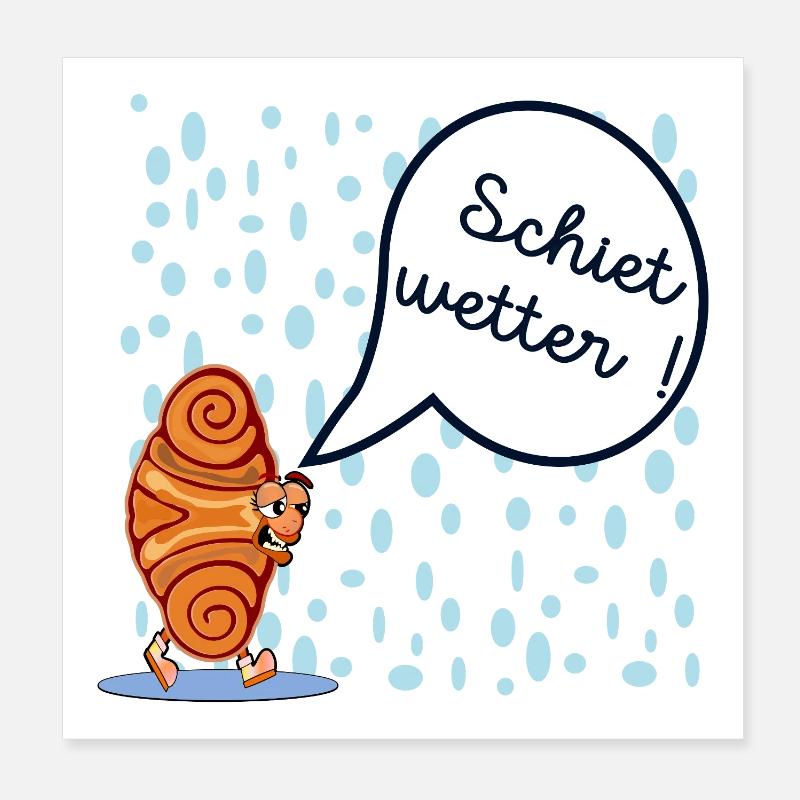 MAUVAIS TEMPS HAMBOURG Poster 20 x 20 cm