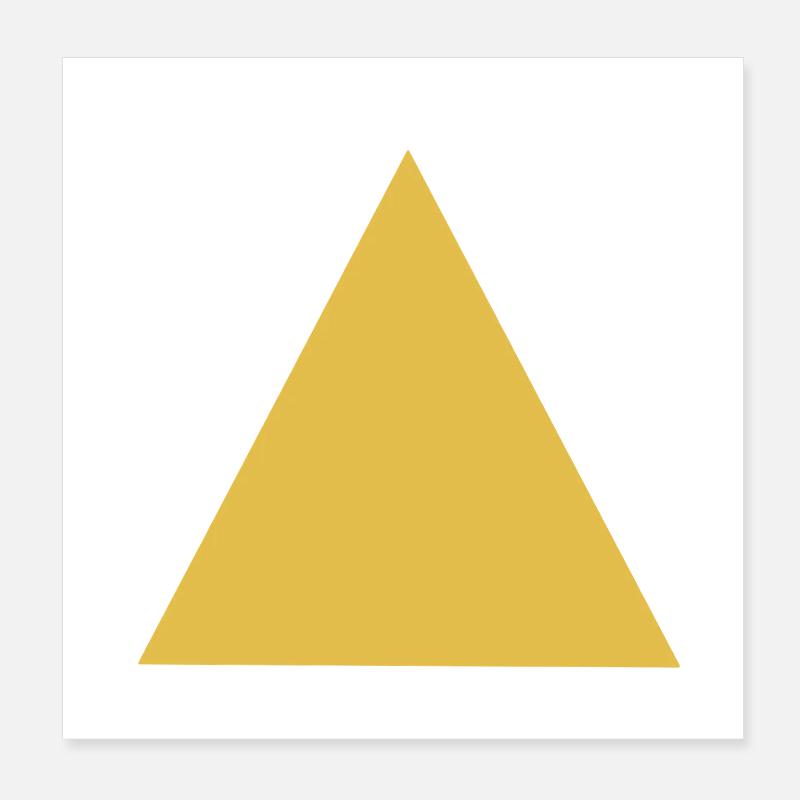 Motif triangle géométrique en or Poster 20 x 20 cm