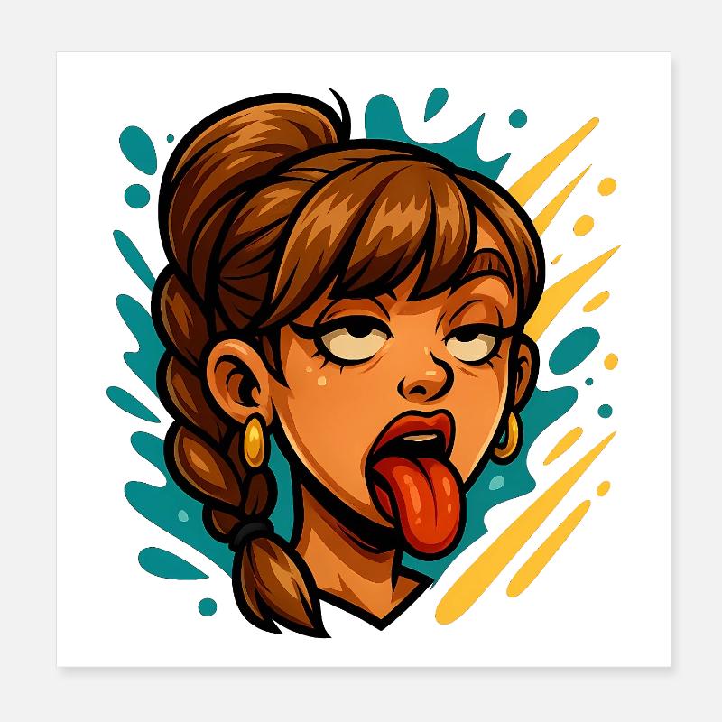 Grimasse Poster 20x20 cm