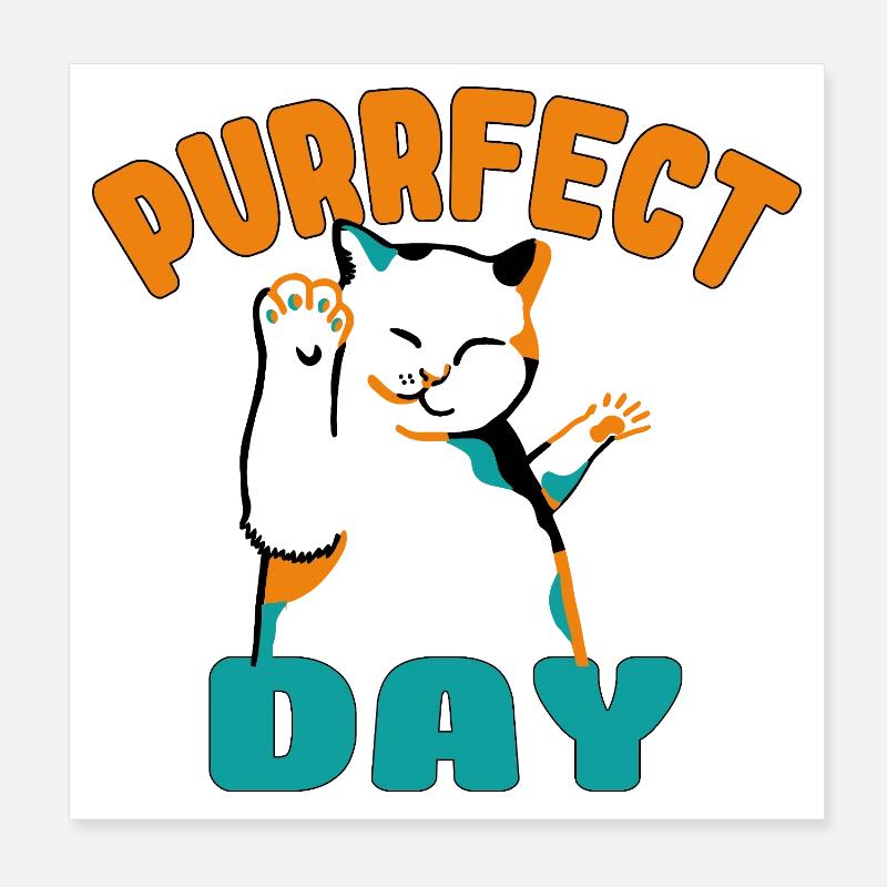 Vibrant Dancer Cat Costume Poster 8" x 8" (20x20 cm)