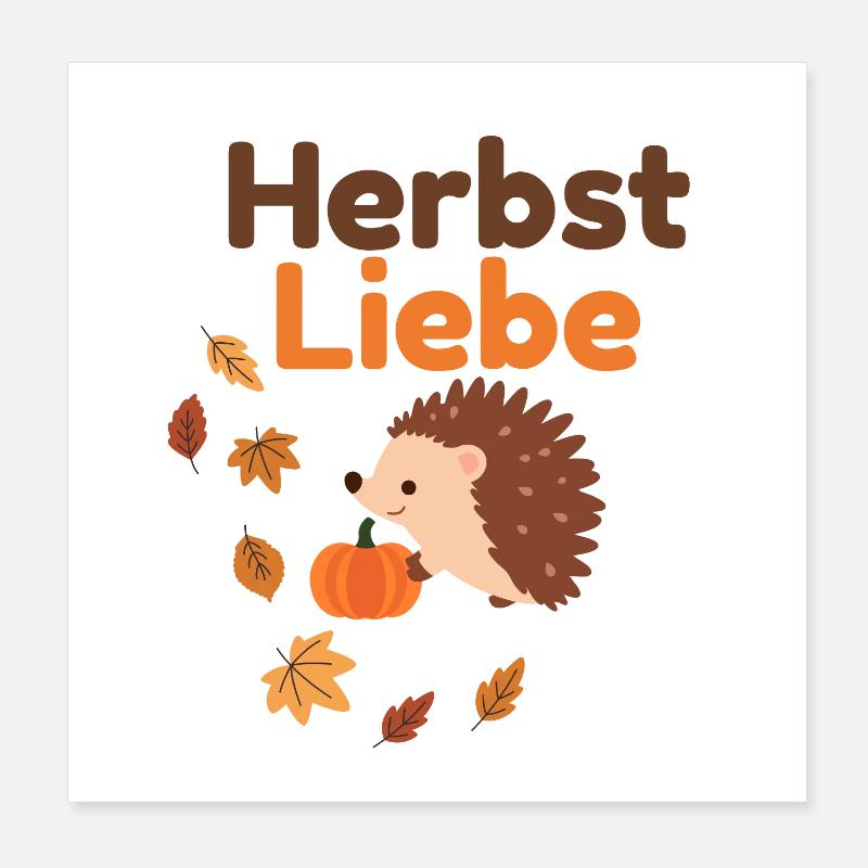 Herbstliebe Poster 20x20 cm