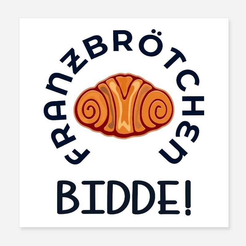 FRANZBRÖTCHEN PLEASE HAMBURG Poster 8" x 8" (20x20 cm)