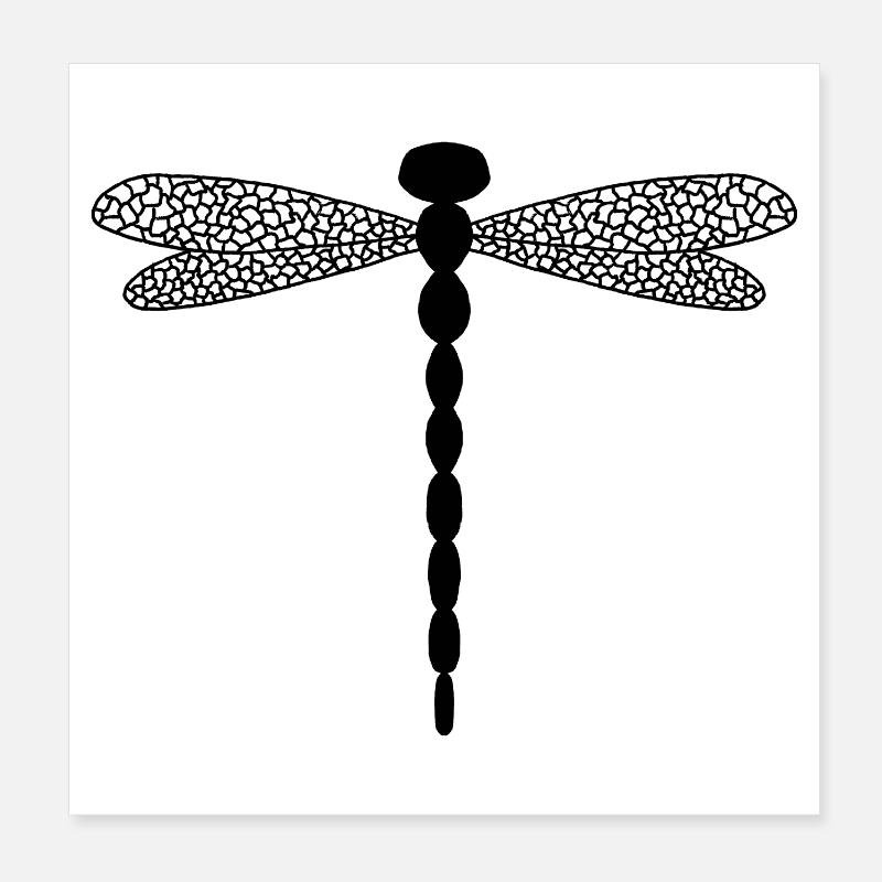 Intricate Dragonfly Poster 8" x 8" (20x20 cm)