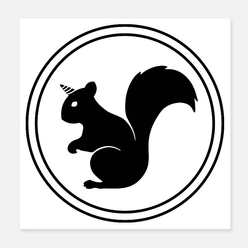Squirrel – mythical creature, word play & fairy tale fun Poster 8" x 8" (20x20 cm)