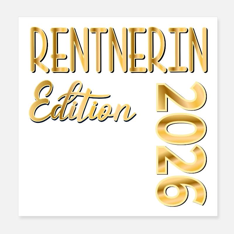 PENSION 2026 PENSIONER Poster 8" x 8" (20x20 cm)