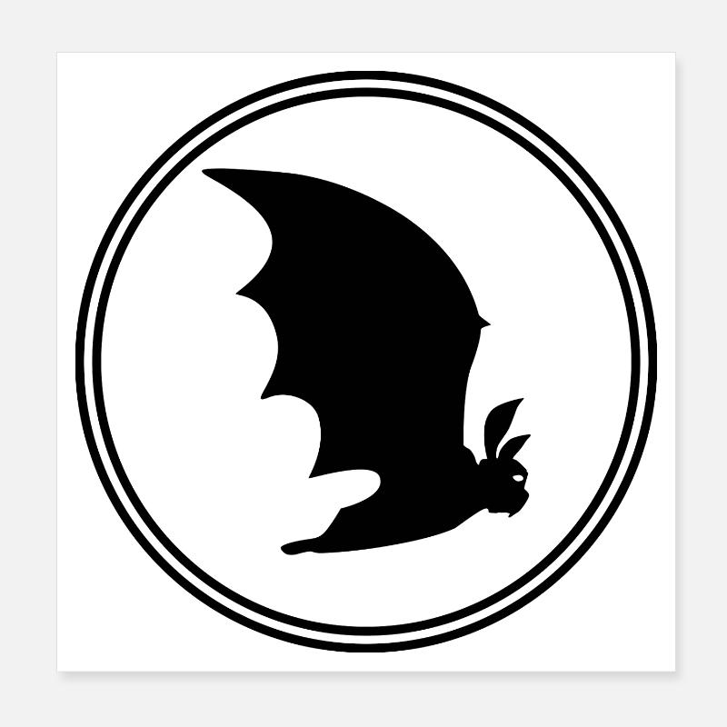 Bat Gothic : Nuit, Vampire & Liberté Poster 20 x 20 cm