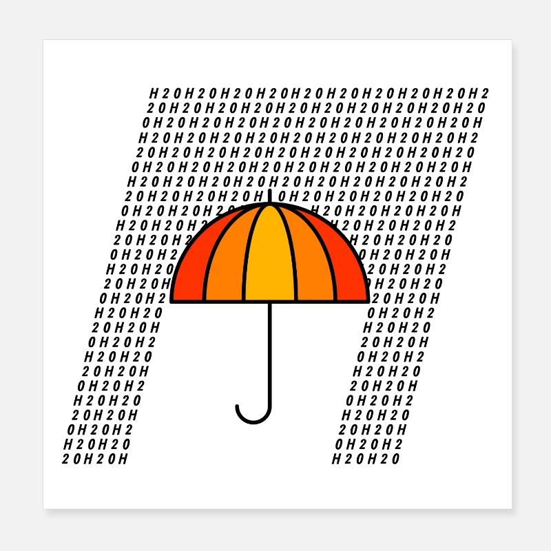 Pluie typographique Poster 20 x 20 cm