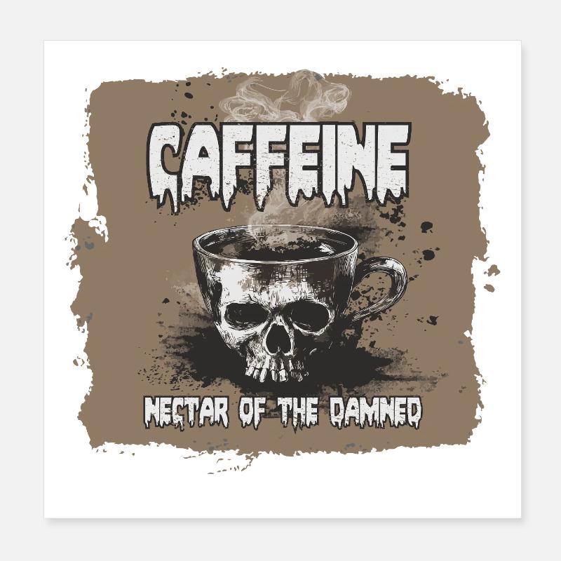 Le café, nectar des damnés Poster 20 x 20 cm