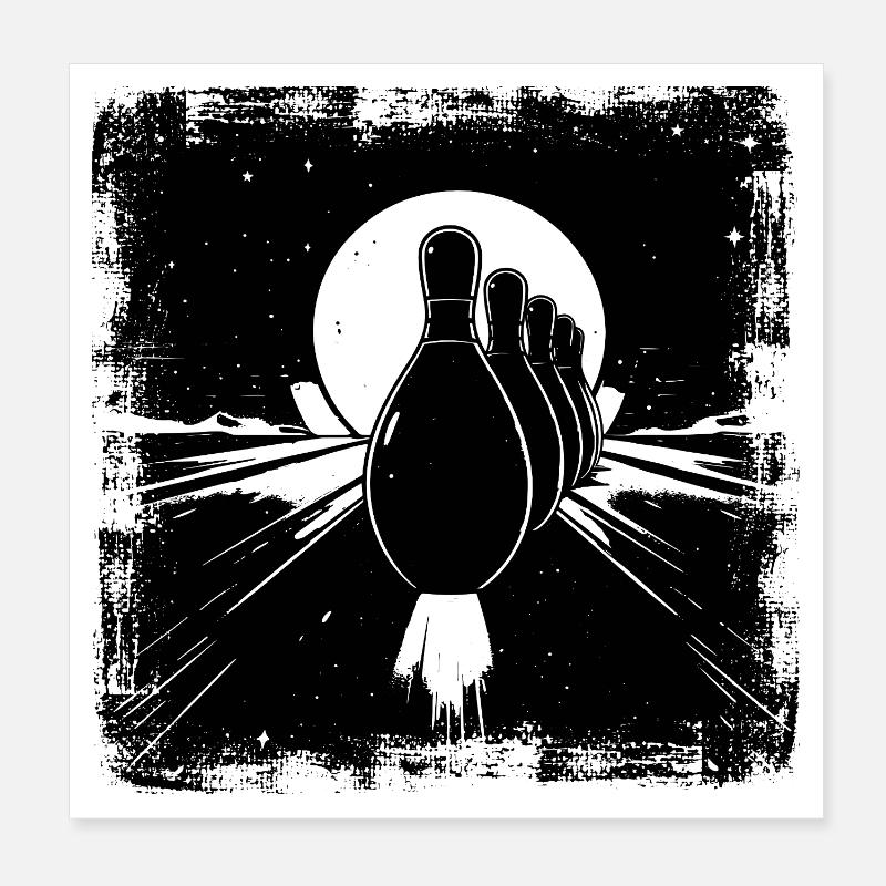 Bowling Poster 20 x 20 cm