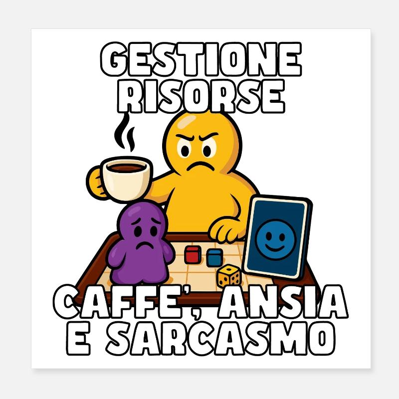 Gestion des ressources : café et anxiété Poster 20 x 20 cm