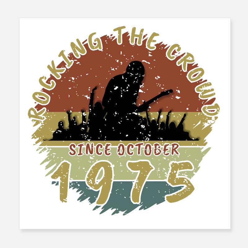 50. Geburtstag Rocking the crowd GIT 10/1975 Poster 20x20 cm