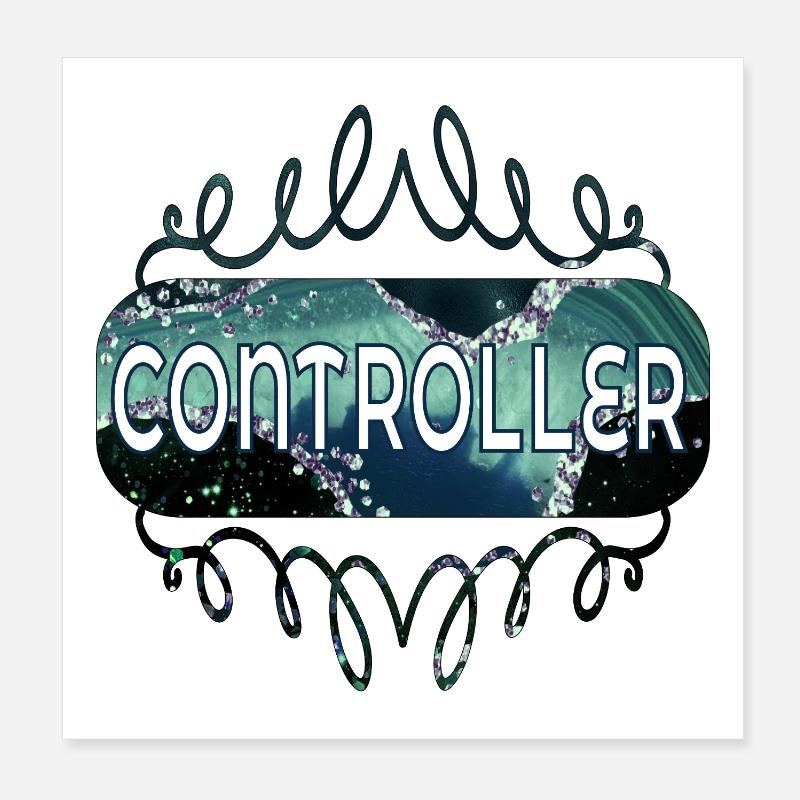 BERUF CONTROLLER Poster 20x20 cm