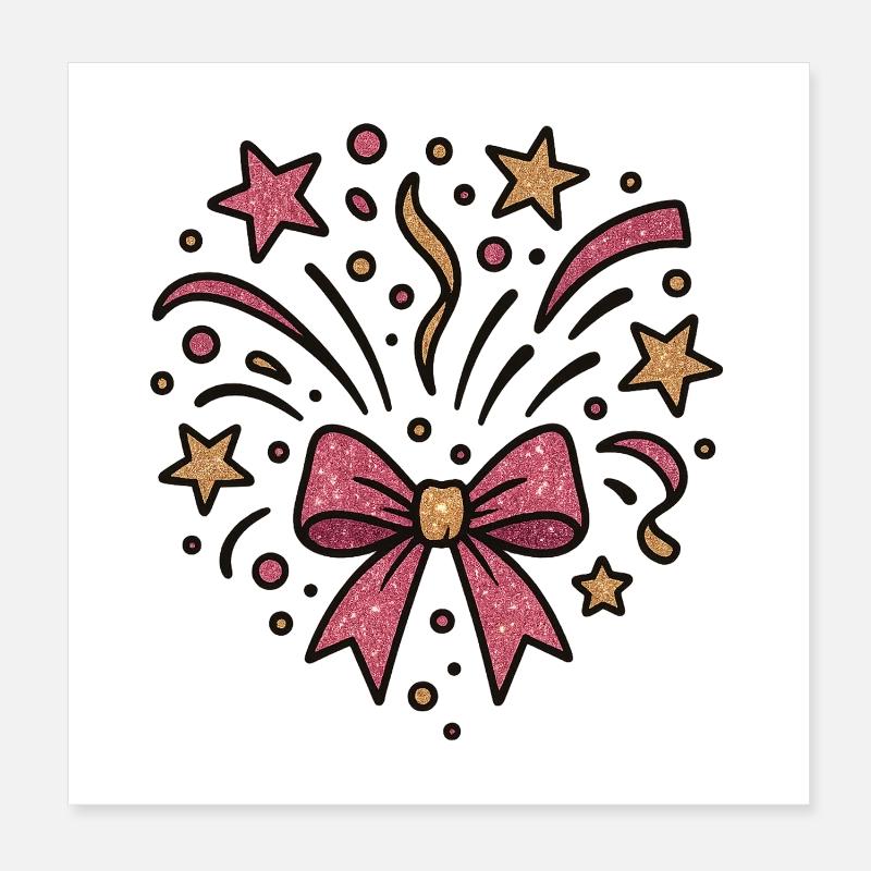 Arc de feux d’artifice scintillants Poster 20 x 20 cm