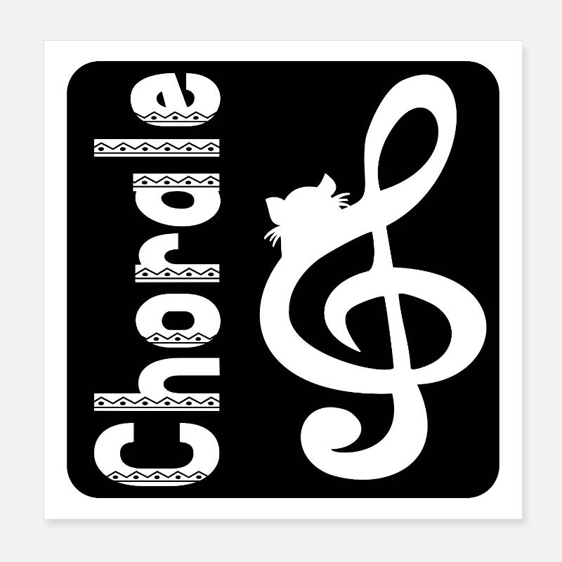 Chor Katzen Poster 20x20 cm