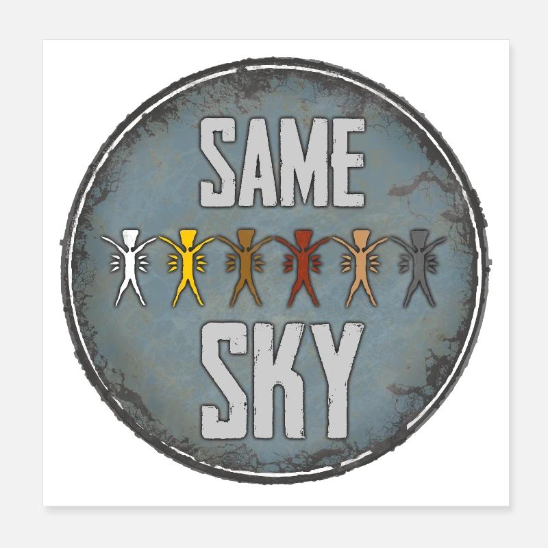 Même variété de ciel dans le cercle de couleurs Poster 20 x 20 cm