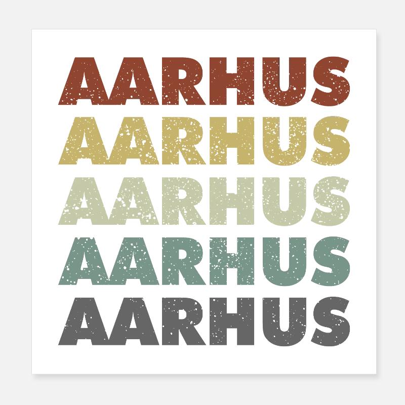 Aarhus - Danmark - Danmark - Skandinavien Poster 20x20 cm