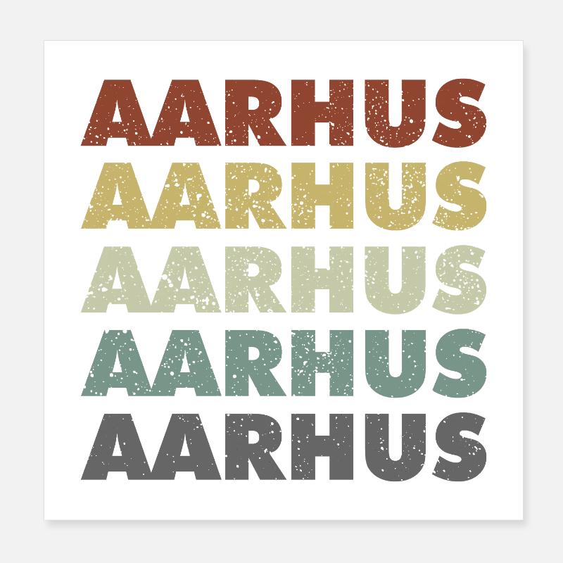 Aarhus - Danemark - Danemark - Scandinavie Poster 20 x 20 cm