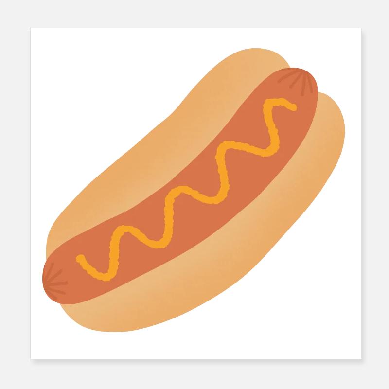 Art du hot-dog Poster 20 x 20 cm