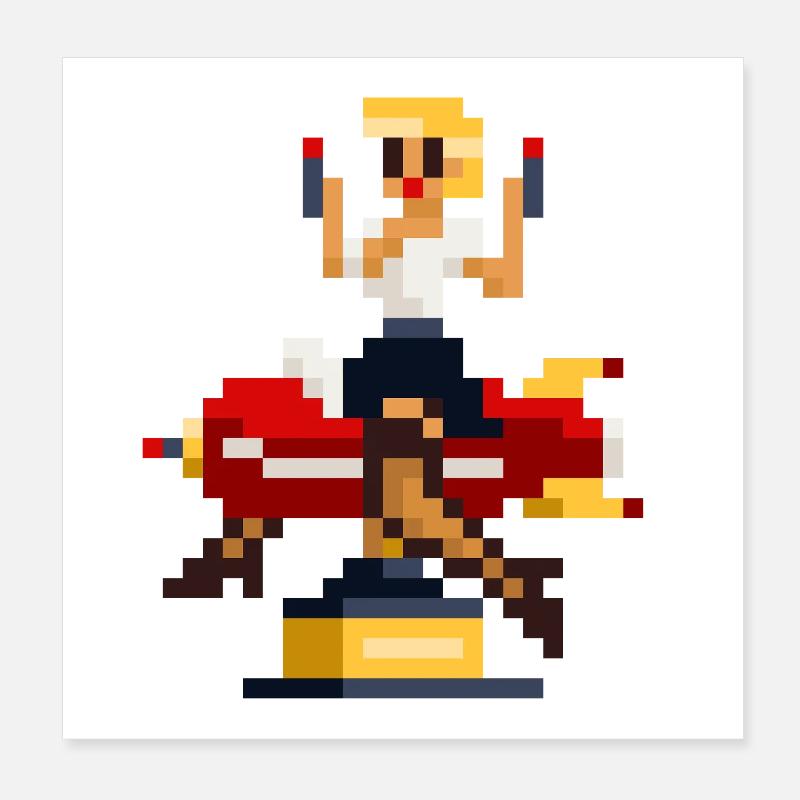 Pin-up pixel : Pew Pew Poster 20 x 20 cm